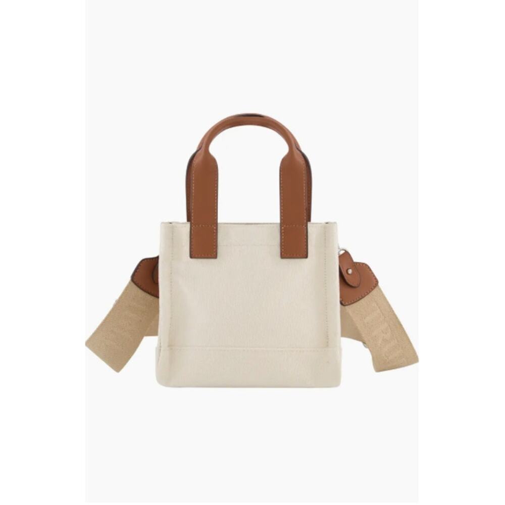 True Religion Mini Canvas Tote Bag in Cream - Picture 2 of 12